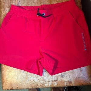 The Black Dog Bold Red Shorts.  Ladies Track Teck